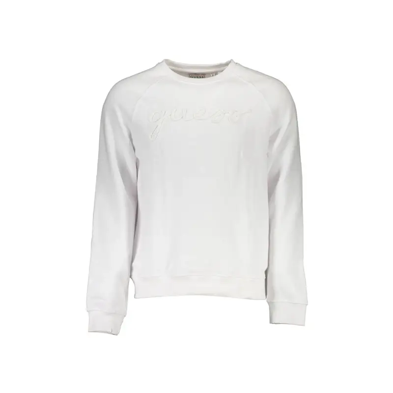 Felpa Maniche Lunghe Uomo Bianca Ricamo Bianco