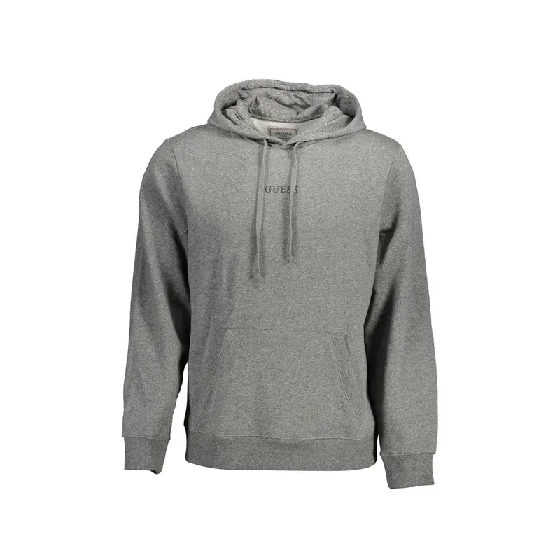 Felpa Maniche Lunghe Uomo Grigia Stampa Logo Grigio