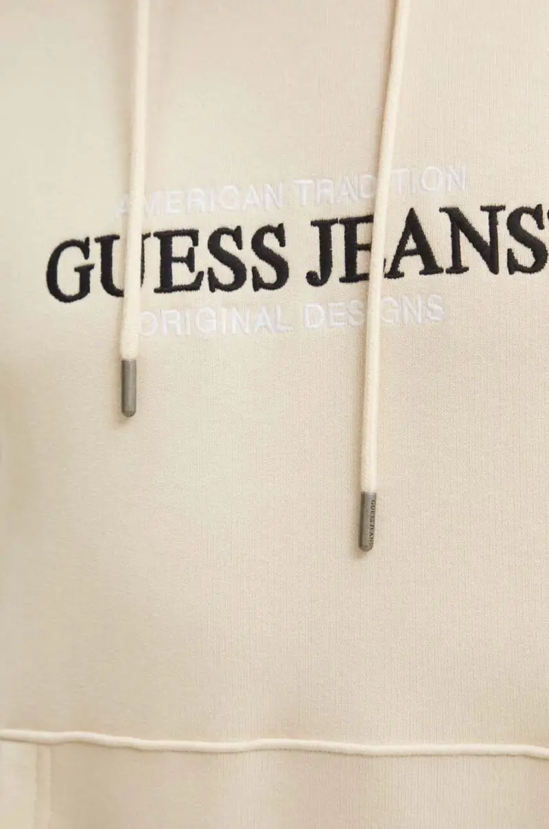 felpa uomo colore beige con cappuccio con applicazione M4YQ23 K9V31 miniatura 5