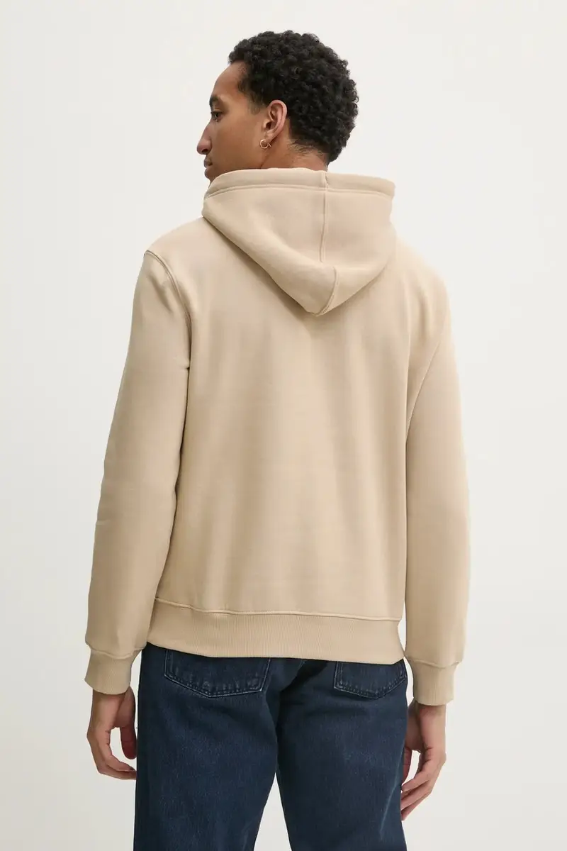 felpa uomo colore beige con cappuccio M4YQ22 K9V31 miniatura 3