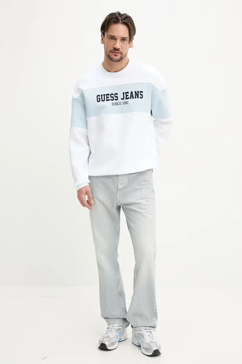 felpa uomo colore bianco M4BQ39 K9V31 miniatura 2