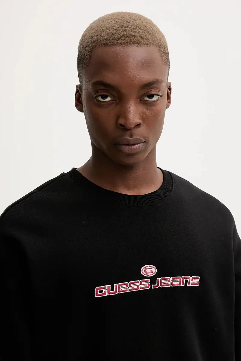 felpa uomo colore nero con applicazione M5BQ24 K9V31 miniatura 4