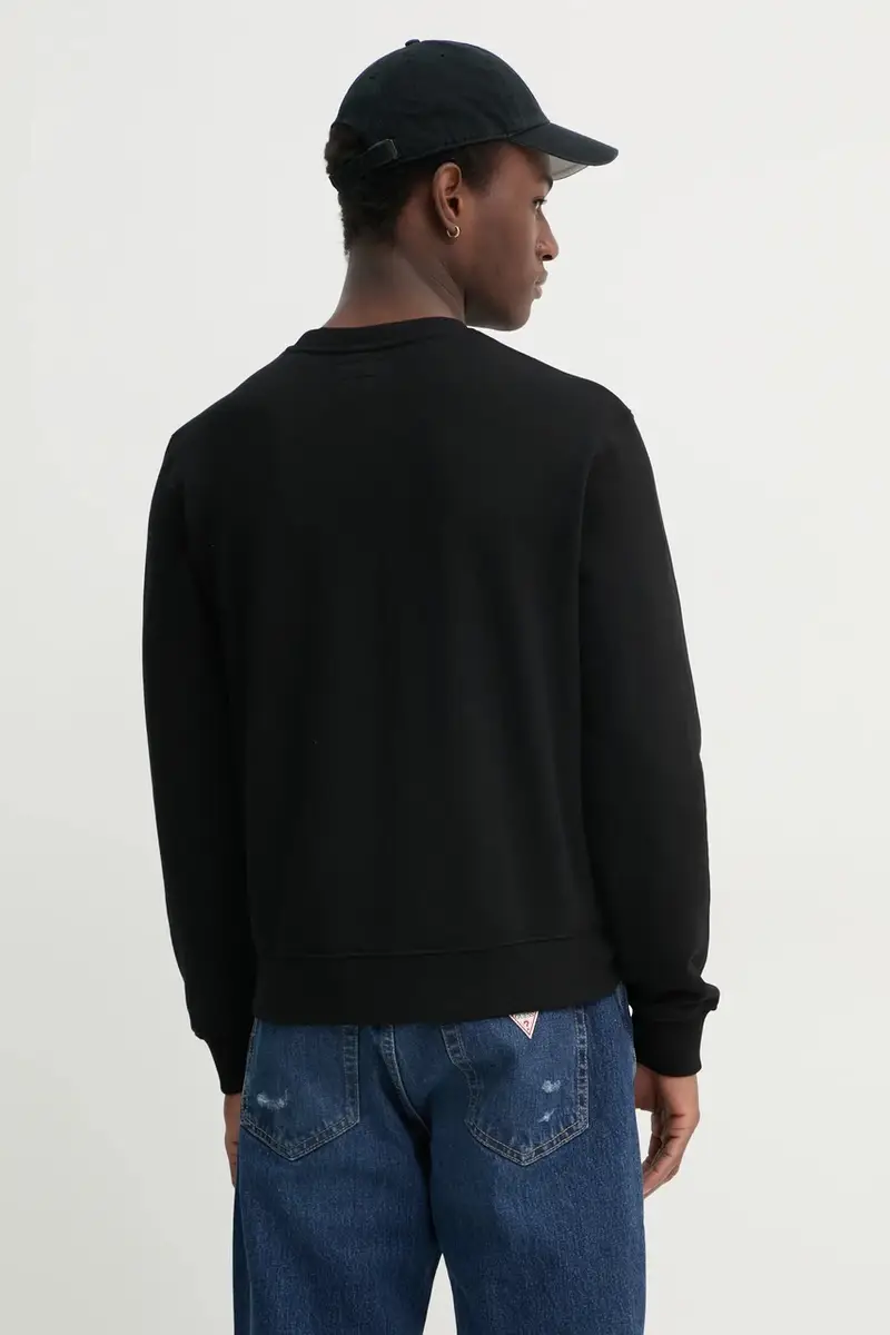 felpa uomo colore nero con applicazione M5RQ41 KCPR1 miniatura 3