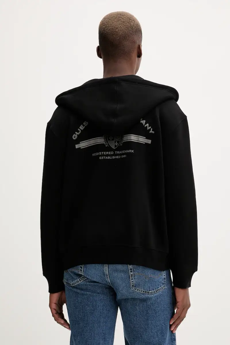 felpa uomo colore nero con cappuccio M5BQ28 K9V31 miniatura 3