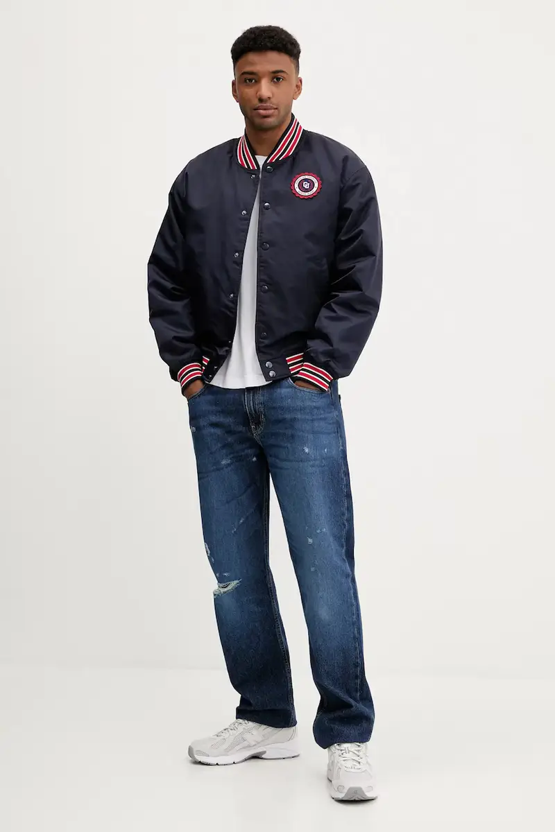 giacca bomber colore blu navy M5YL15 WHAA2 miniatura 2