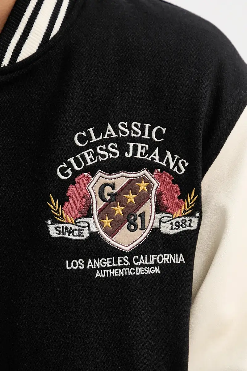 giacca bomber con lana colore nero M5BL1E WEI02 miniatura 5