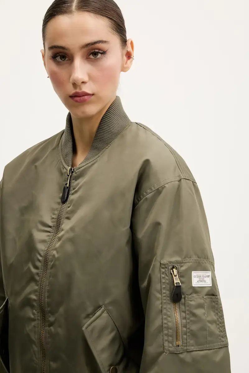 giacca bomber donna colore marrone W5RL81 WHAA2 Verde miniatura 4