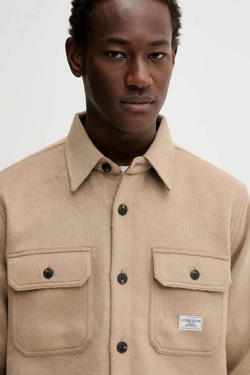 giacca con lana colore beige M5BH68 WI542 miniatura 4