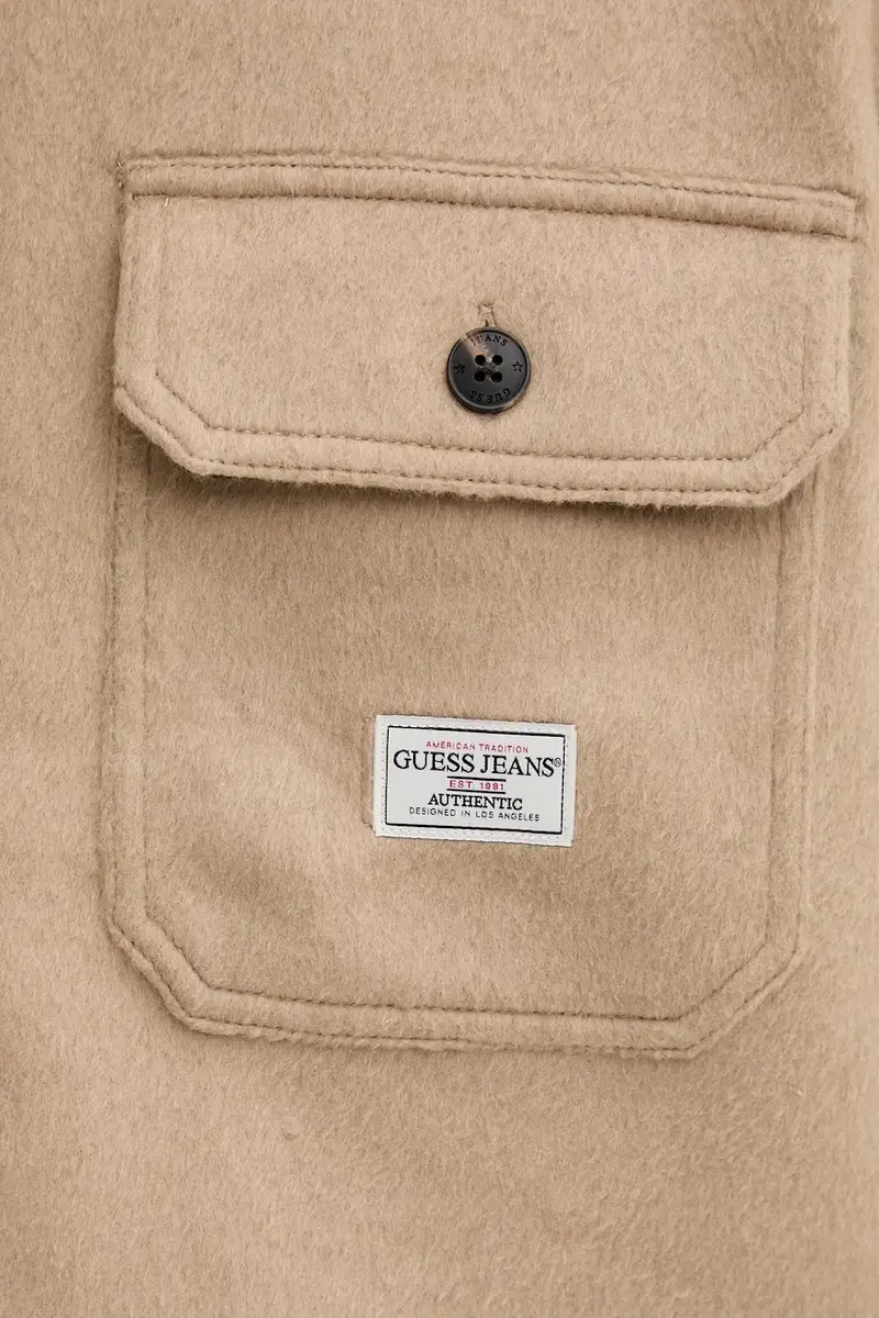 giacca con lana colore beige M5BH68 WI542 miniatura 5