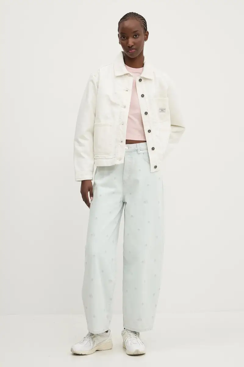 giacca di jeans colore bianco W4BN65 D5J31 miniatura 2