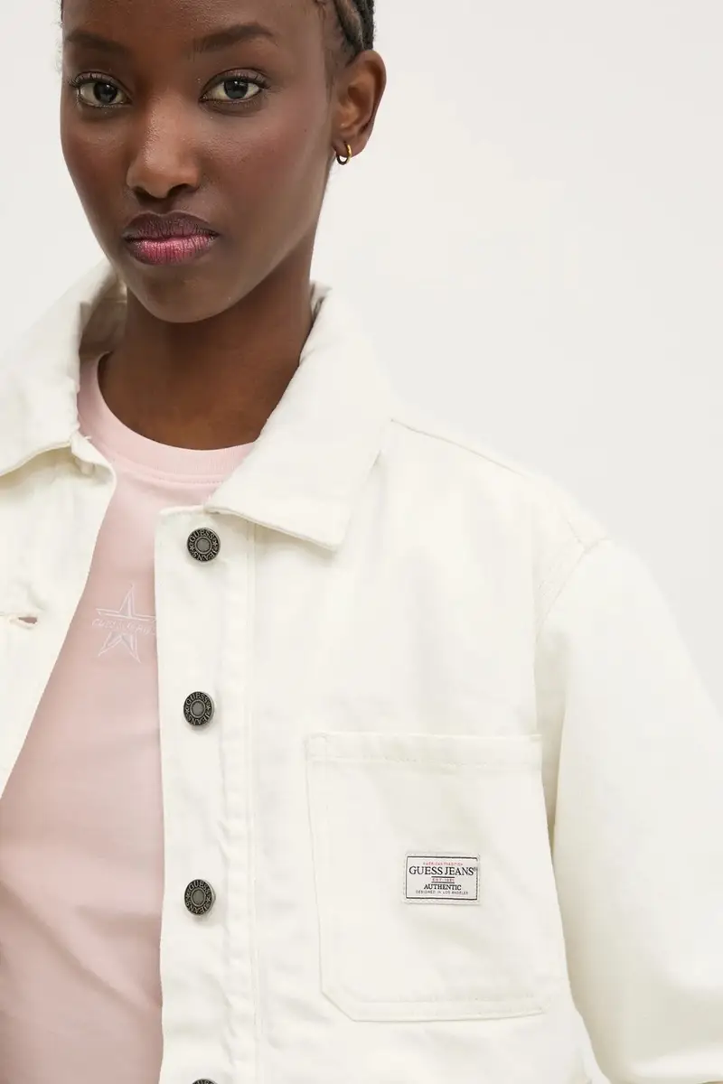 giacca di jeans colore bianco W4BN65 D5J31 miniatura 4