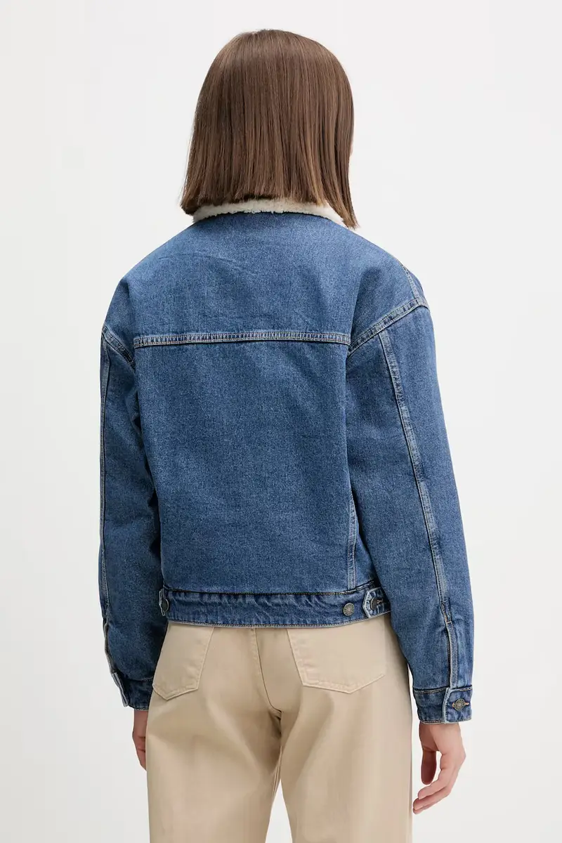 giacca di jeans colore blu W4BN64 D5CC3 miniatura 3