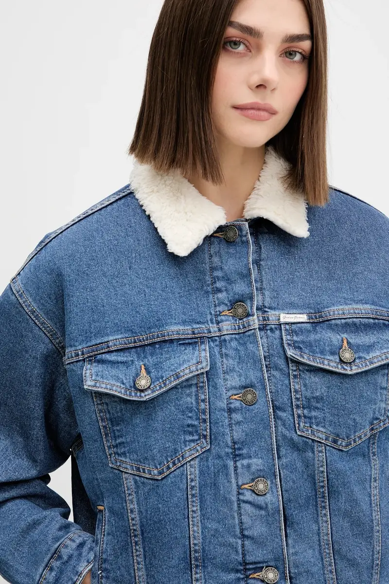 giacca di jeans colore blu W4BN64 D5CC3 miniatura 4