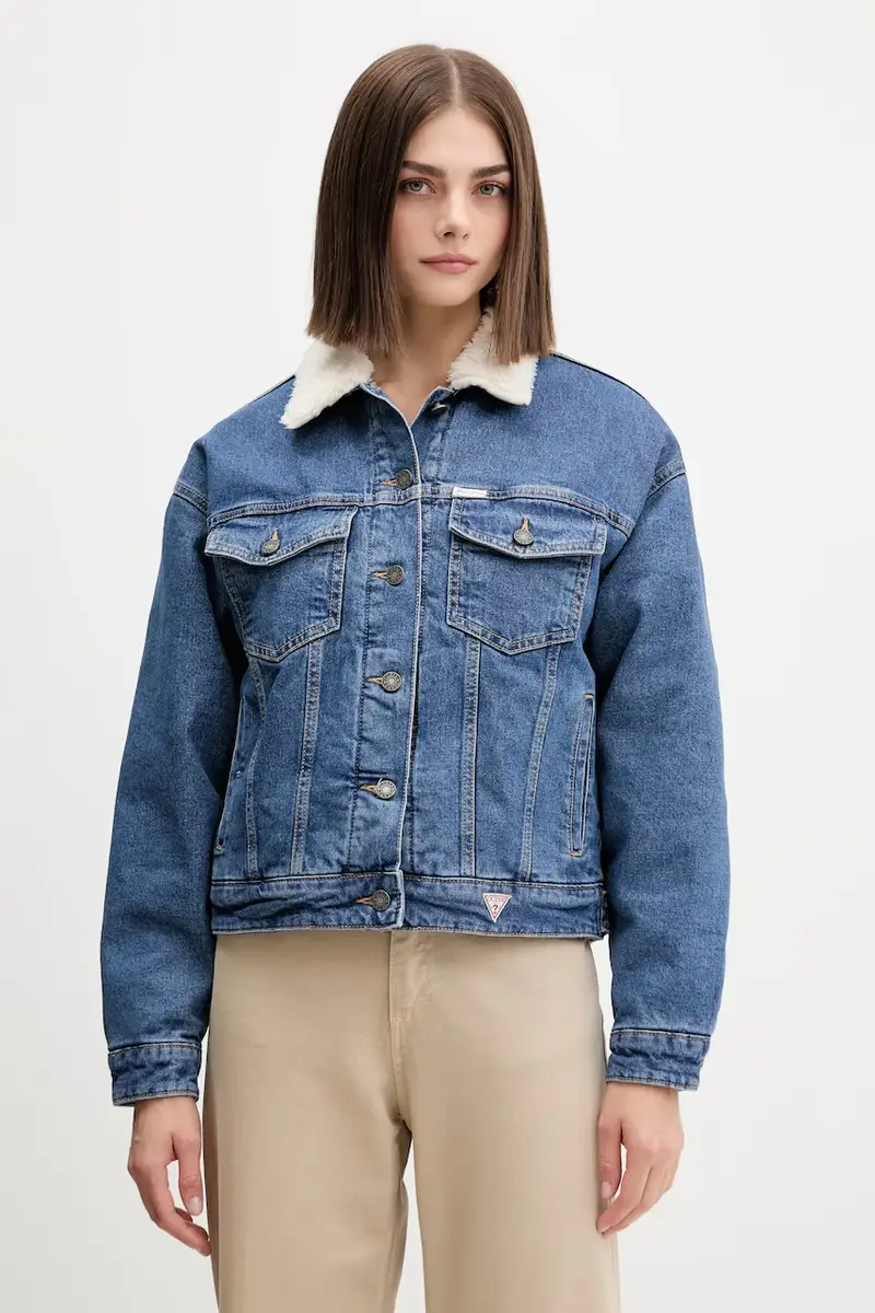 giacca di jeans colore blu W4BN64 D5CC3