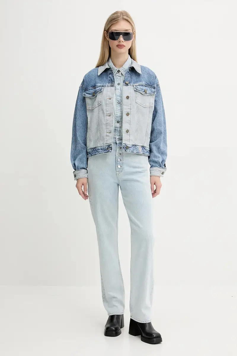 giacca di jeans colore blu W5YN56 D5M56 miniatura 2