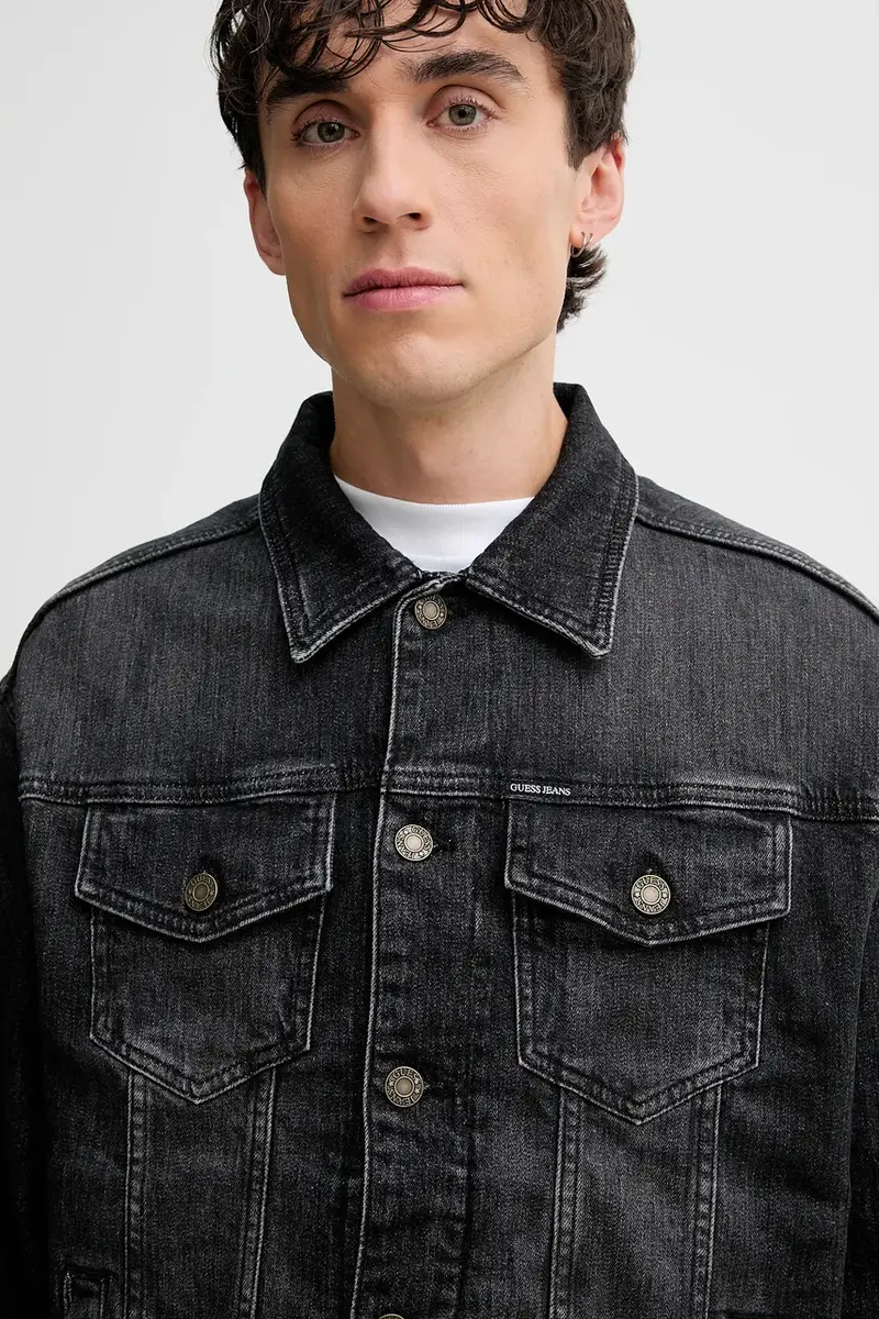 giacca di jeans colore grigio M5BN38 D5LW5 miniatura 4