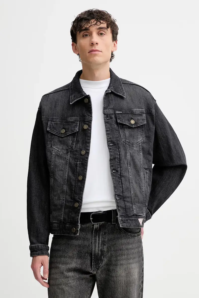 giacca di jeans colore grigio M5BN38 D5LW5