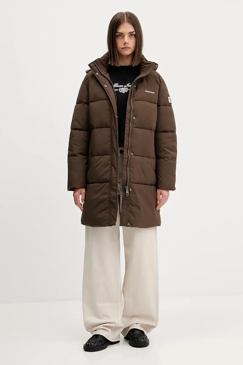 giacca donna colore beige W4BL24 WGII2 Marrone miniatura 2