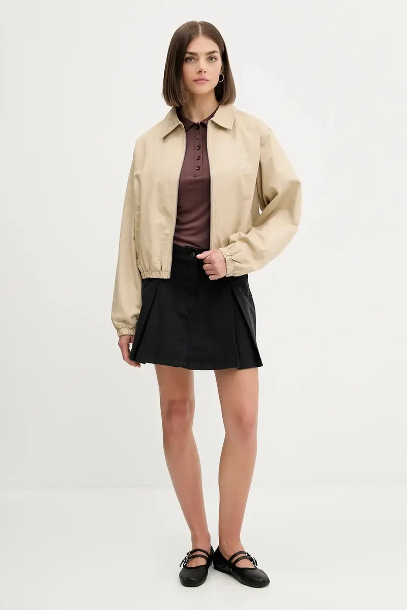 giacca in cotone colore beige W5YL20 WGYN1 miniatura 2