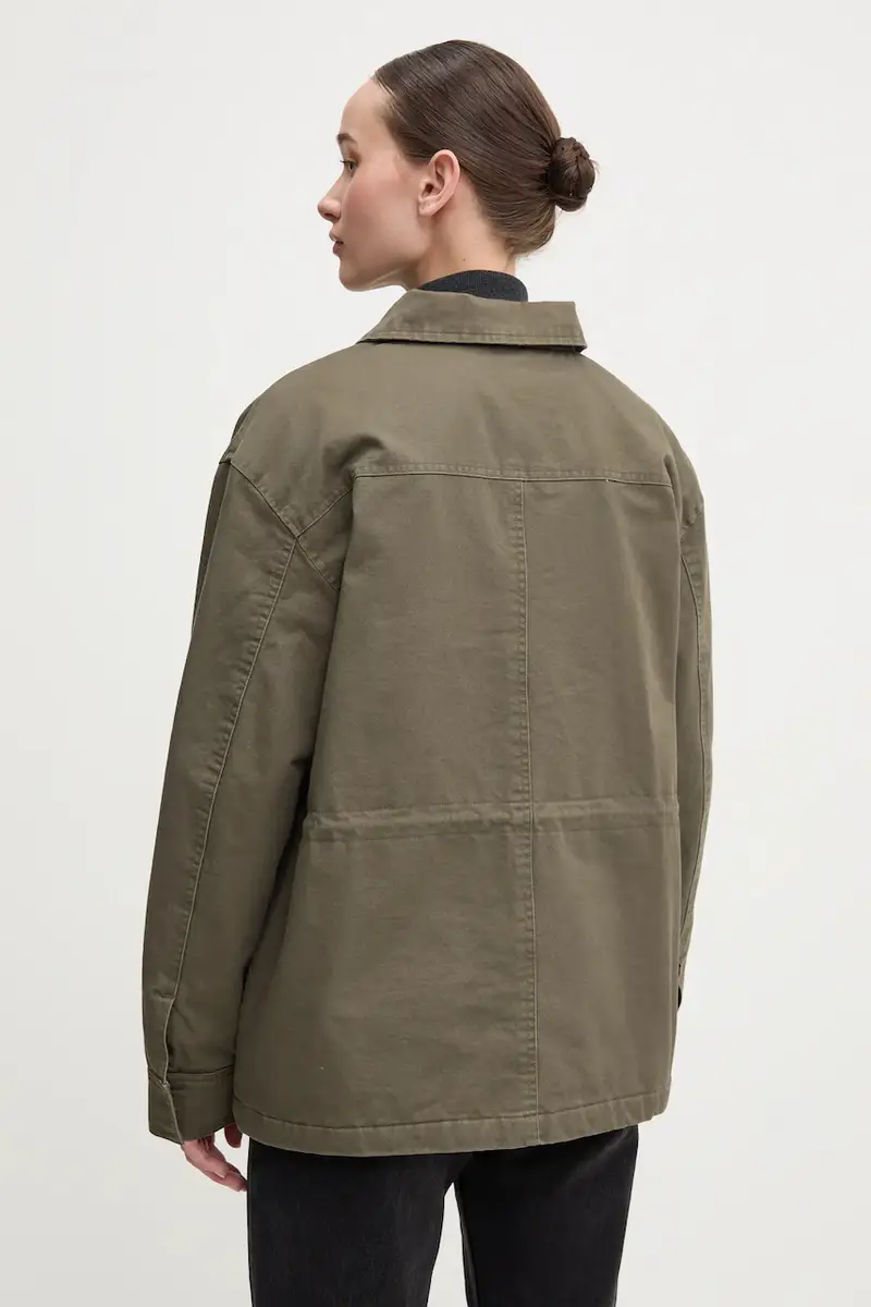 giacca in cotone colore verde W5RL40 WGYN1 miniatura 3