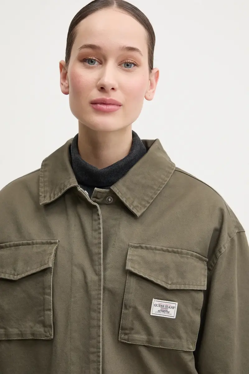 giacca in cotone colore verde W5RL40 WGYN1 miniatura 5