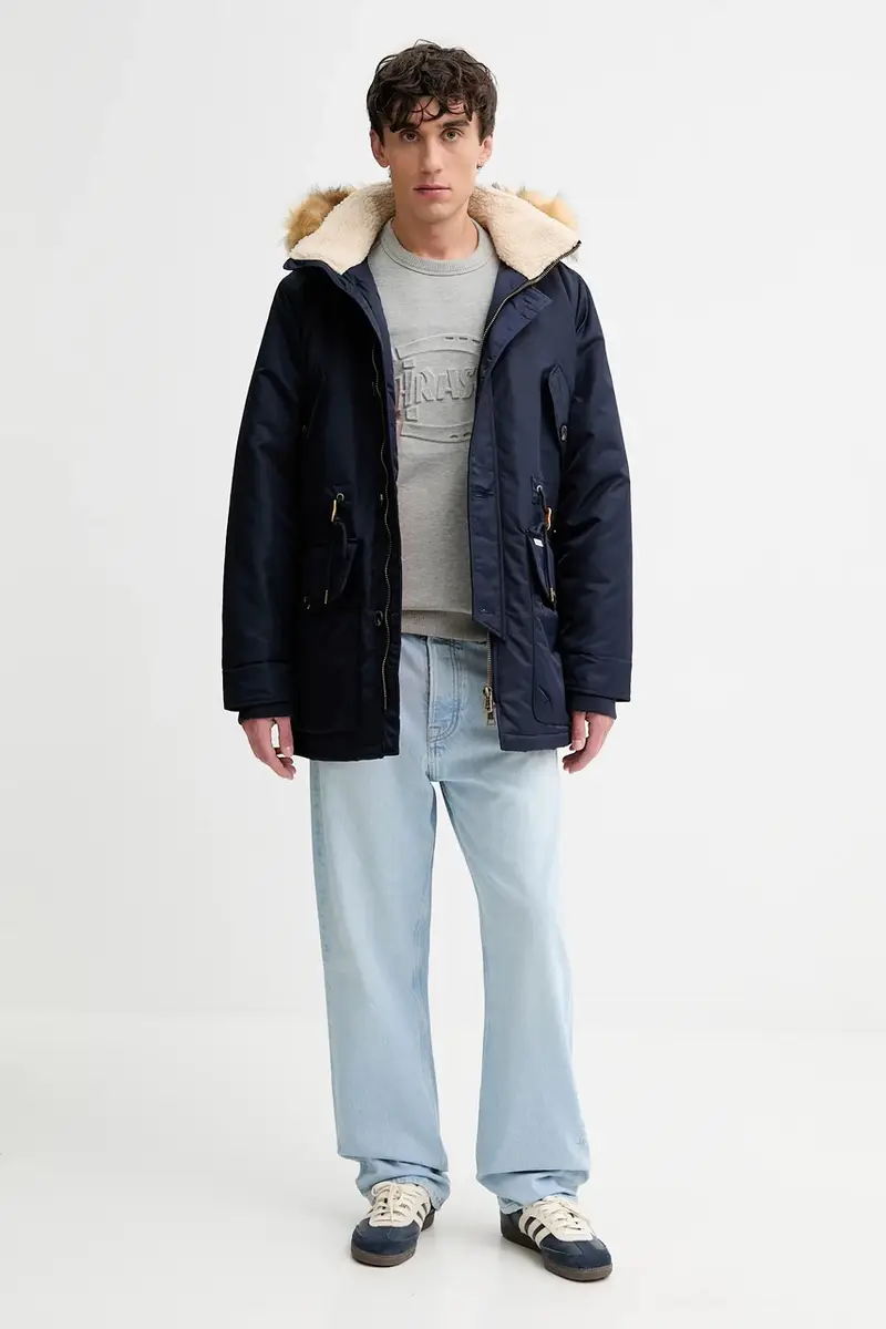 giacca parka colore blu navy M5BL10 WHAA2 miniatura 2