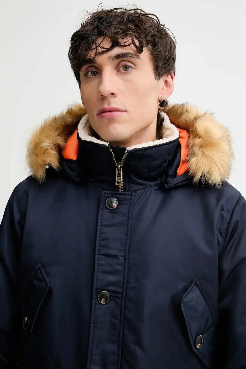 giacca parka colore blu navy M5BL10 WHAA2 miniatura 4