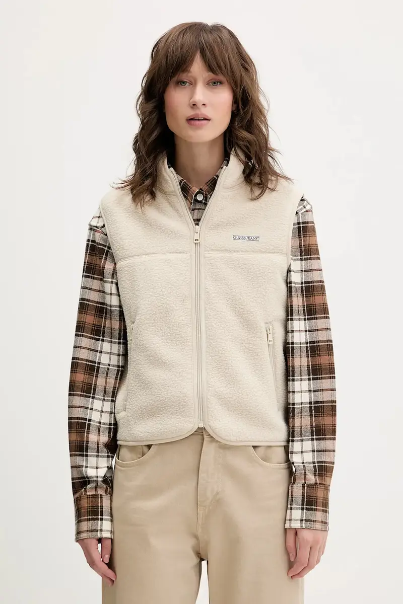 Guess Jeans Gilet Donna Beige 3765606