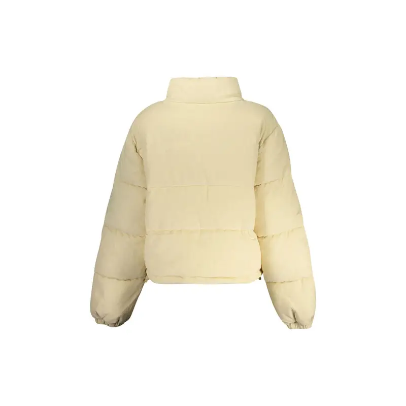 Giubbotto Donna Corto Tasche Ricamo Logo Beige miniatura 2