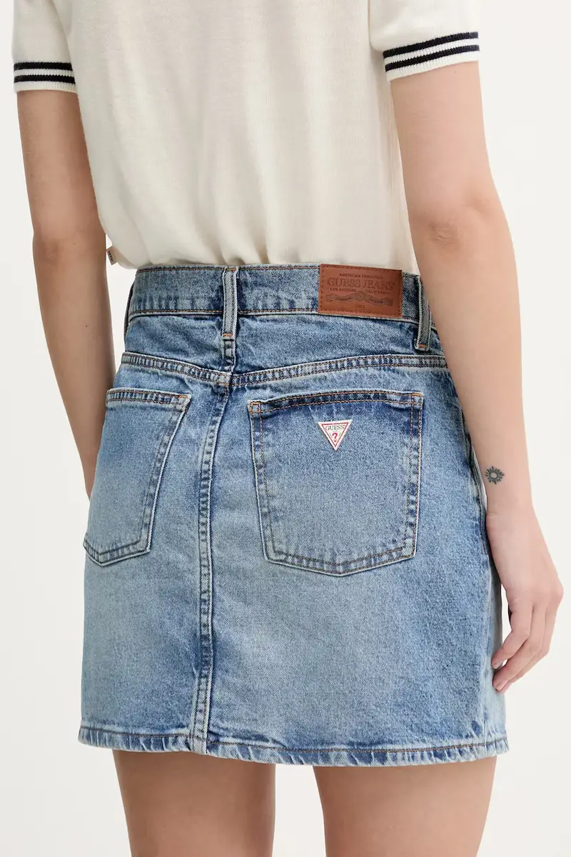 gonna di jeans colore blu W5GD0Q D5M4A miniatura 3