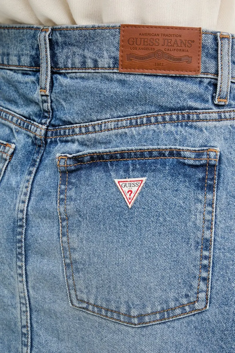 gonna di jeans colore blu W5GD0Q D5M4A miniatura 4