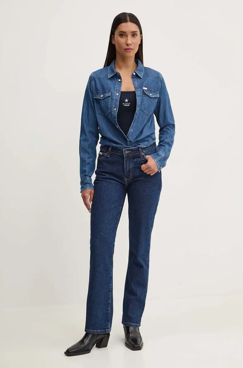 Guess Jeans Jeans Donna Blu 3132228 miniatura 2