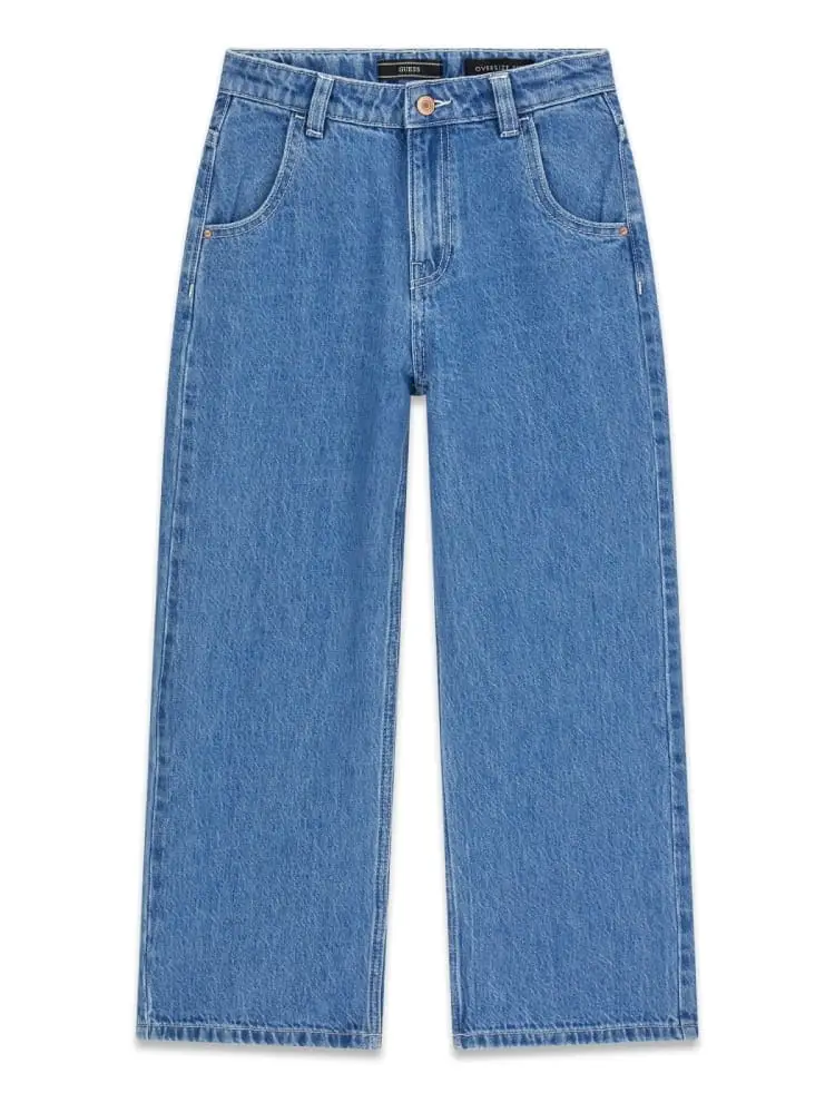 jeans kids/junior in denim blu chiaro oversize