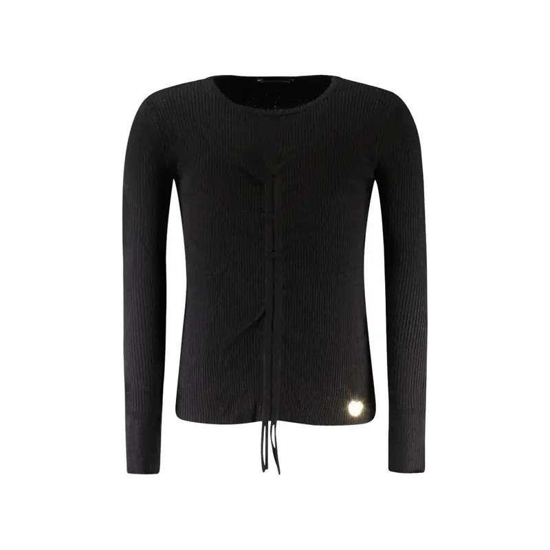 Guess Jeans Maglia Bambina Nera in Poliestere e Viscosa