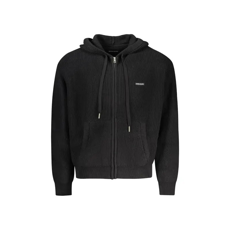 Maglia Cardigan Uomo Nero Zip Logo