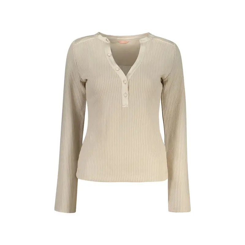 Maglia Donna beige 5 Bottoni Logo