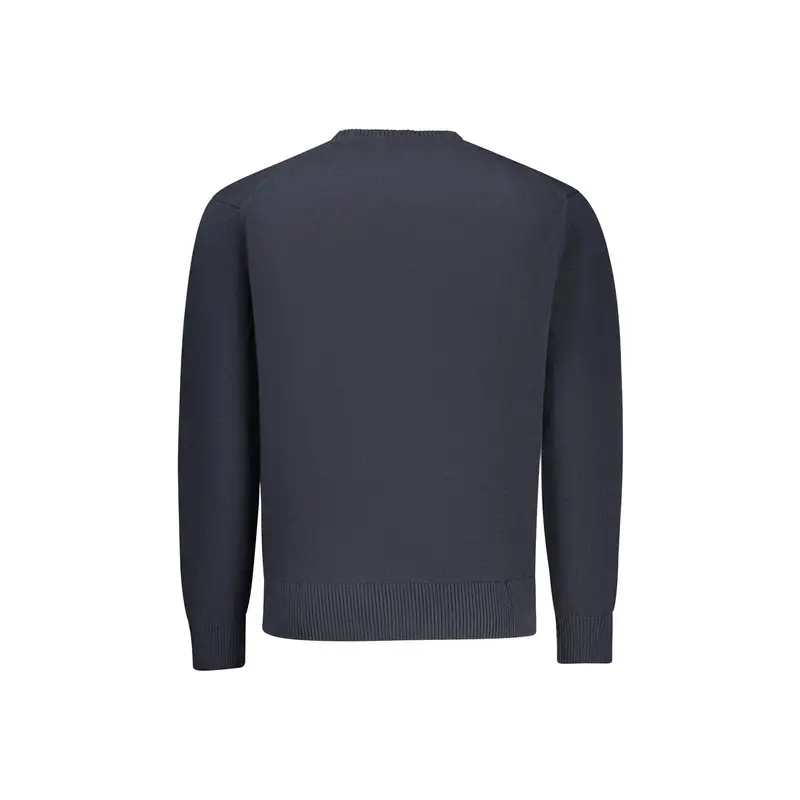 Maglia Uomo Blu Girocollo Maniche Lunghe Logo miniatura 2