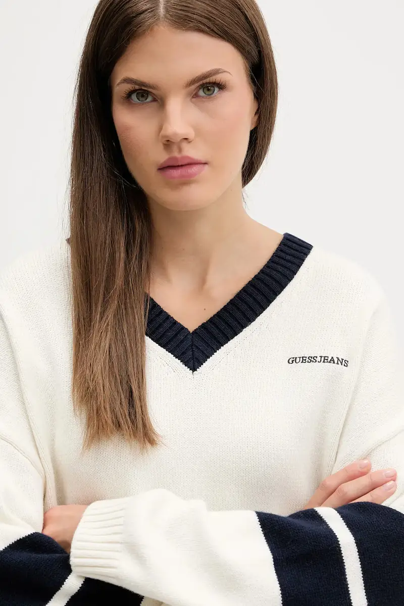 maglione con lana colore beige W5BR10 Z0561 miniatura 4