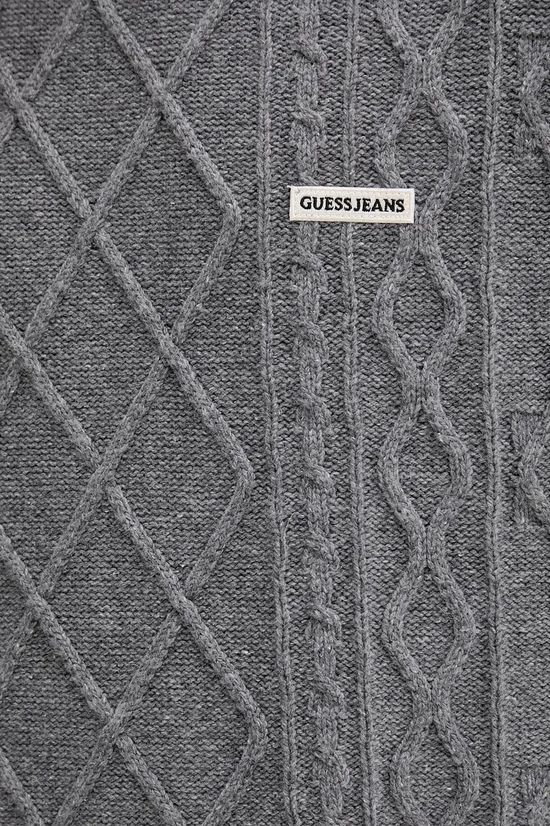 maglione con lana colore grigio M5BR04 Z0561 miniatura 5