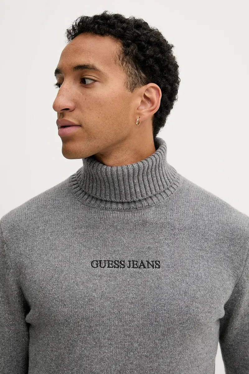 maglione con lana colore grigio M5BR58 Z0561 miniatura 4