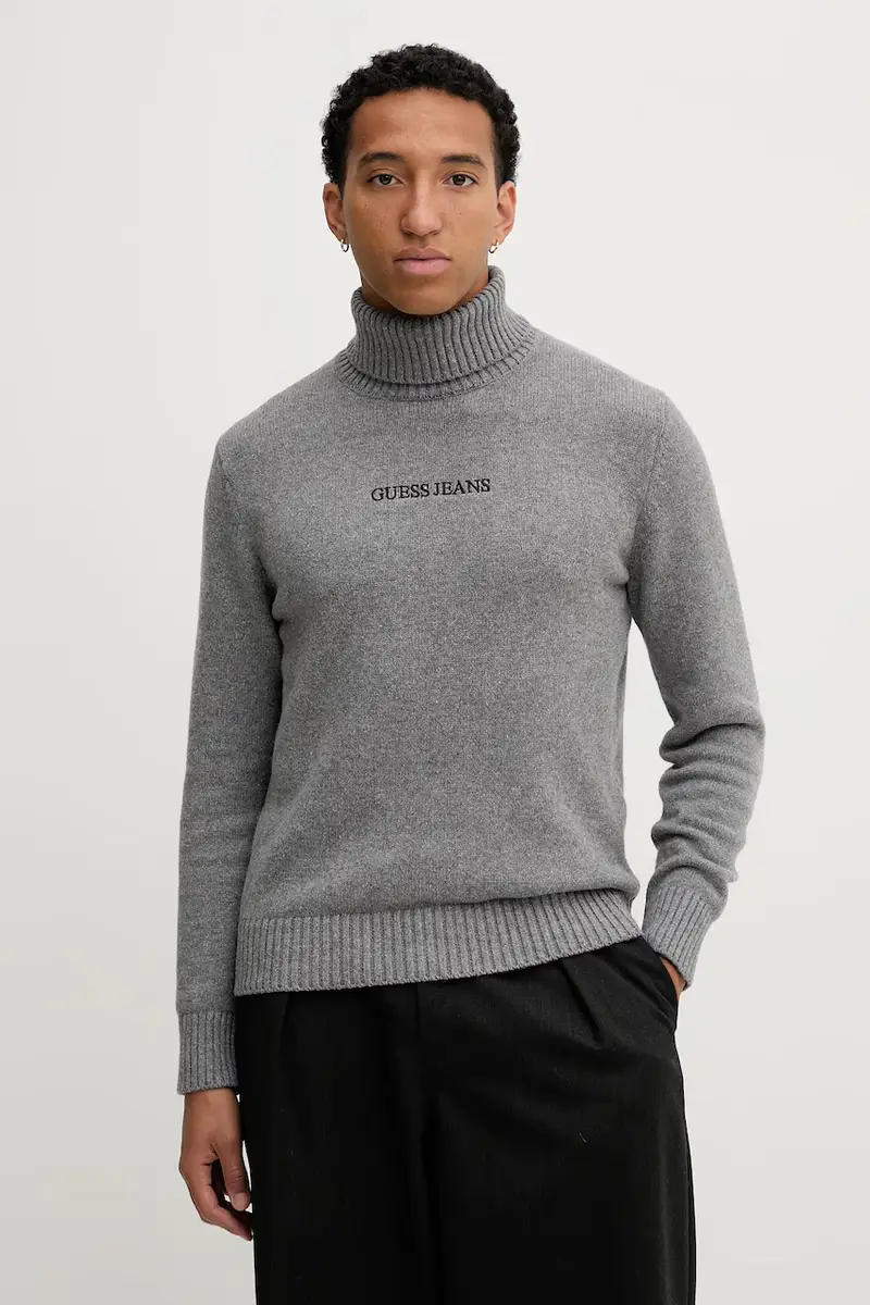 maglione con lana colore grigio M5BR58 Z0561