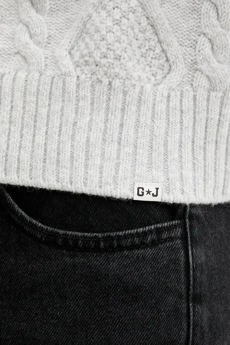 maglione con lana colore grigio W5BR09 Z0561 miniatura 5