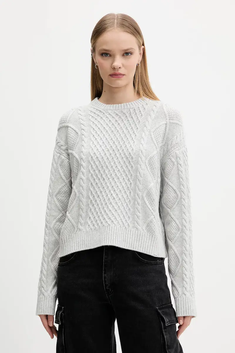 maglione con lana colore grigio W5BR09 Z0561