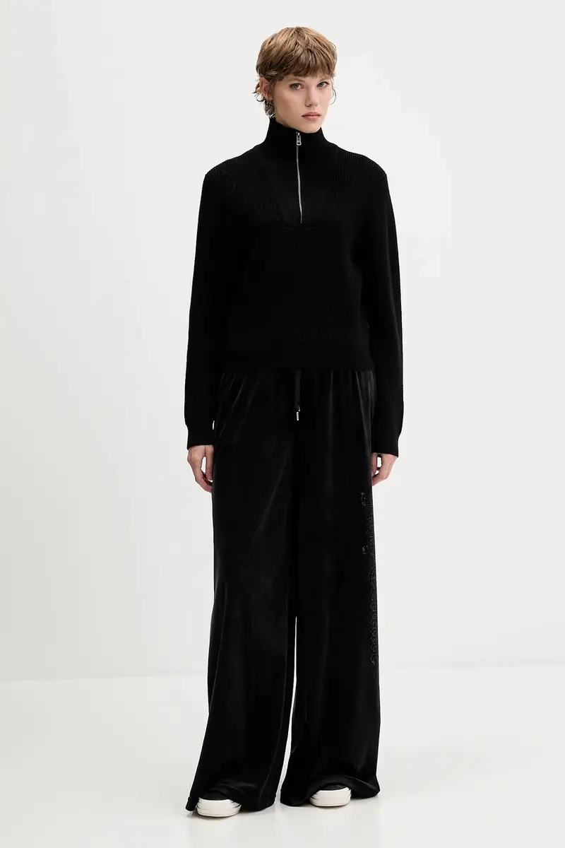 maglione donna colore nero W5BR07 Z0572 miniatura 2