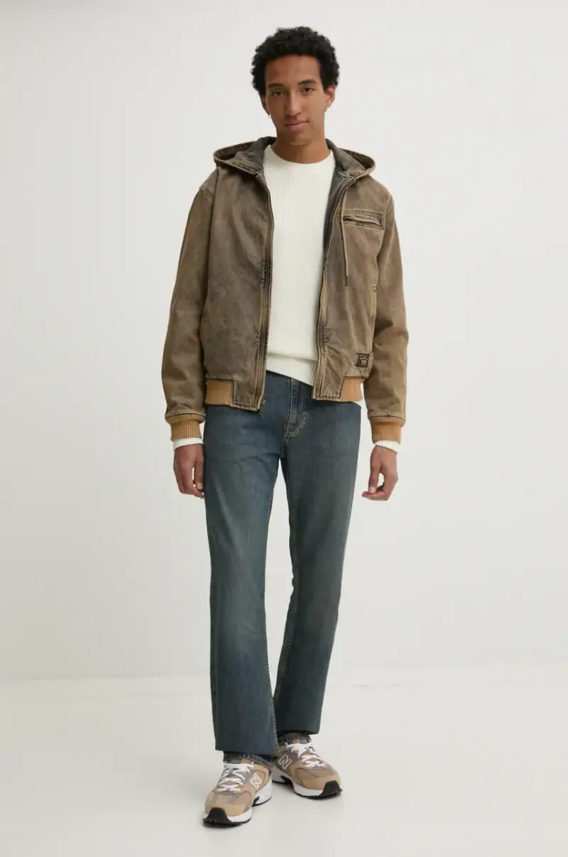 maglione in cotone colore beige M4BR30 Z3HM1 miniatura 2