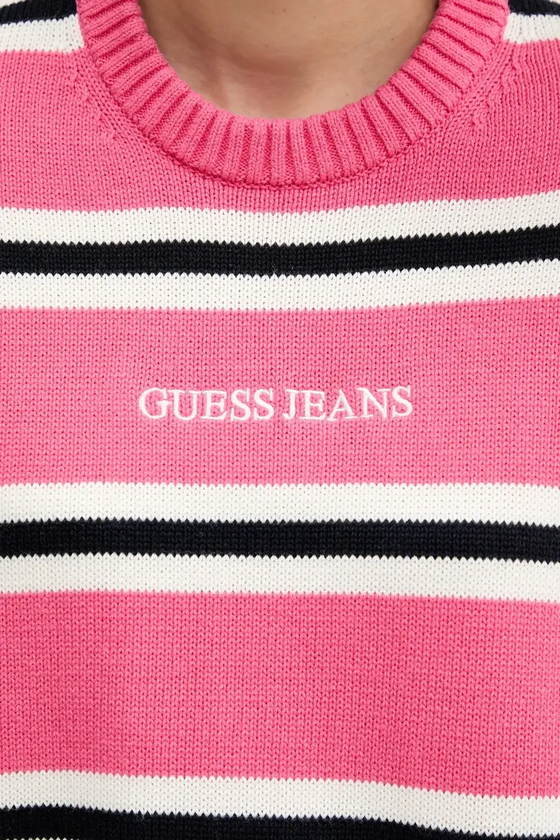 maglione in cotone colore blu W4BR09 Z3HM1 Rosa miniatura 5