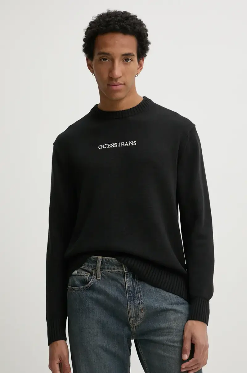 maglione in cotone colore nero M4BR31 Z3HM1