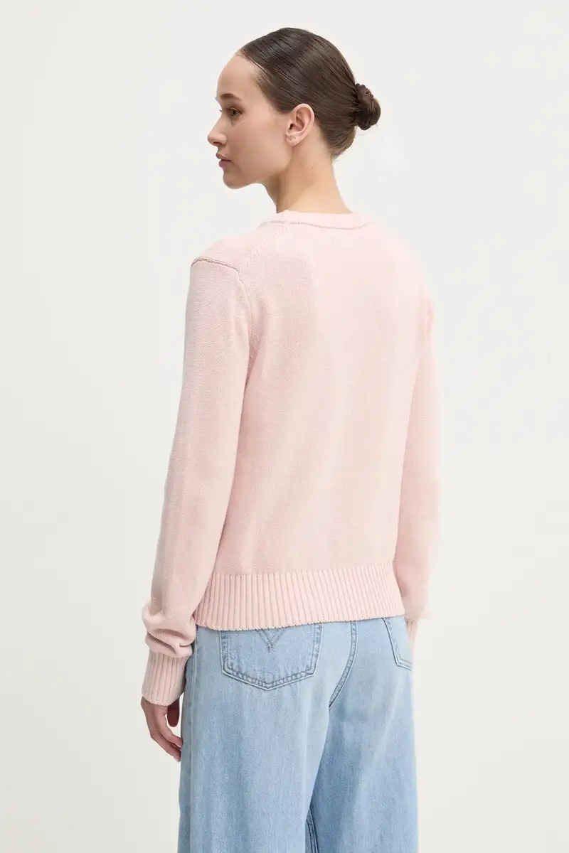 maglione in cotone colore rosa W4BR10 Z3HM1 miniatura 3