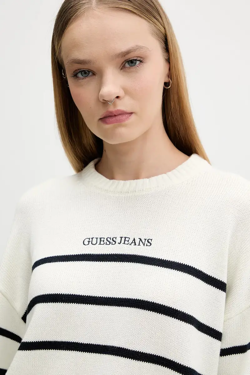 maglione in cotone donna colore beige W5BR03 Z3HM1 miniatura 4