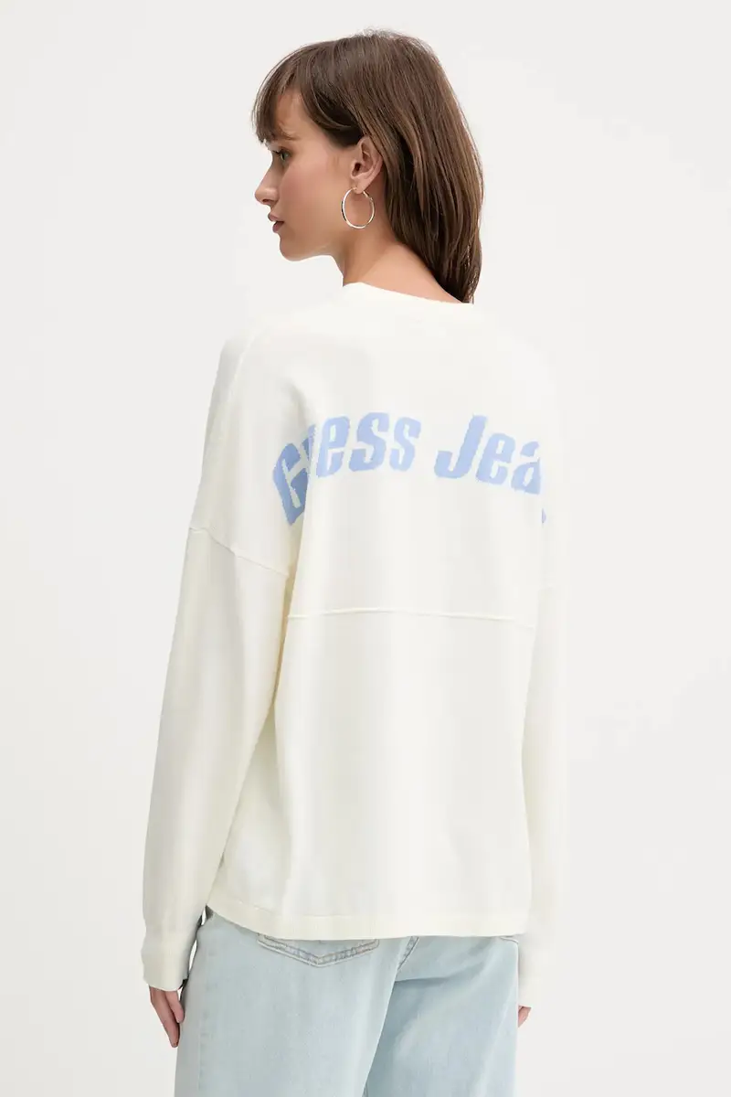 maglione in cotone donna colore beige W5YR34 Z3HM1 miniatura 3